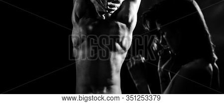 Sex Protect And Sexual Life. Girl Fer Money. Party Celebration Success Concept. Intimate Relationshi