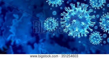 Coronavirus Virus Outbreak And Coronaviruses Influenza Background As Dangerous Flu Strain Cases As A