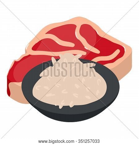 Restaurant Food Icon. Isometric Illustration Of Restaurant Food Vector Icon For Web