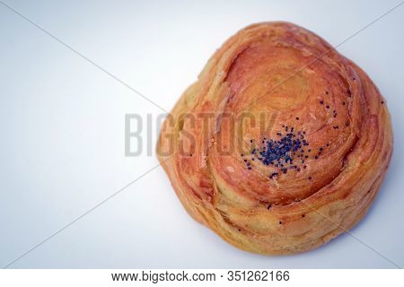 Gogal Traditional Azerbaijani Cookie On Novruz Easter . Fresh Pastries Gogal Isolated On White Backg