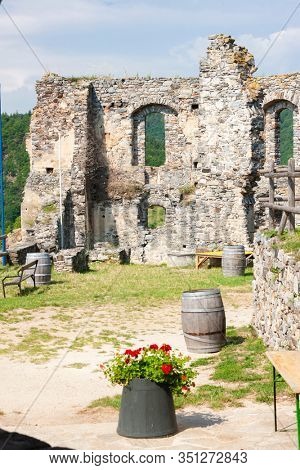 View on Castle Senftenberg in Wachau Valley near Krems, Austria