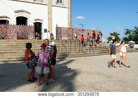 Igreja De Nosso Senhor Do Bonfim, A Catholic Church Located In Salvador, Bahia In Brazil. Famous Tou