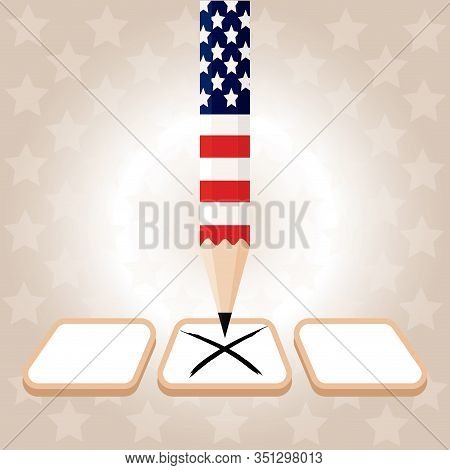Election Day In United States. Presidental Election. 2020 - Vector