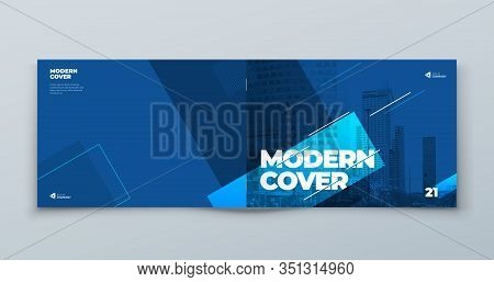 Horizontal Brochure Template Layout Design. Landscape Corporate Business Annual Report, Catalog, Mag