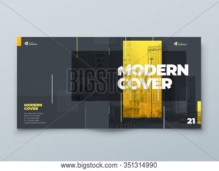 Square Brochure Template Layout Design. Corporate Business Annual Report, Catalog, Magazine, Flyer M