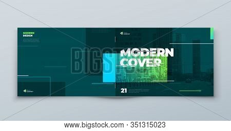 Horizontal Brochure Template Layout Design. Landscape Corporate Business Annual Report, Catalog, Mag