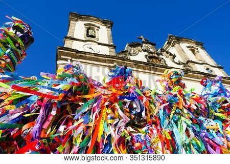 Igreja De Nosso Senhor Do Bonfim, A Catholic Church Located In Salvador, Bahia In Brazil. Famous Tou
