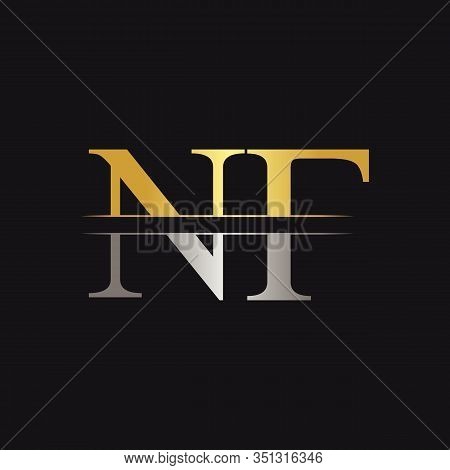 Initial Monogram Letter Nf Logo Design Vector Template. Nf Letter Logo Design