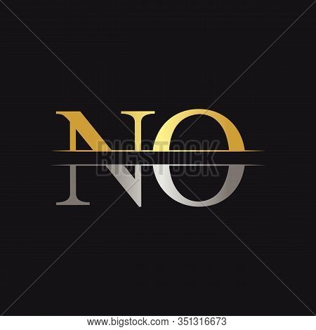 Initial Monogram Letter No Logo Design Vector Template. No Letter Logo Design