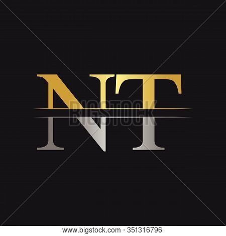 Initial Monogram Letter Nt Logo Design Vector Template. Nt Letter Logo Design