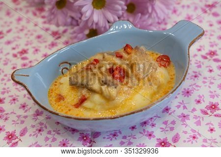 Ready-made Hungarian Dish - Fish Paprikash In A Slow Cooker - Food Photo