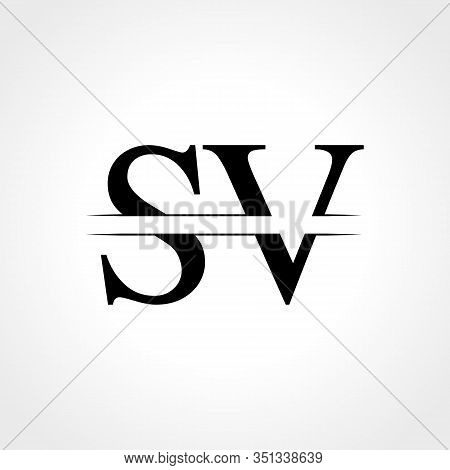 Initial Letter SV Logo Design Vector Template. SV Letter Logo Design