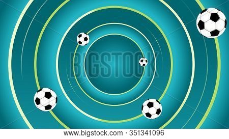Background For Football Championship. Abstract Vector Background 2020 Blue Circles. Composition Euro