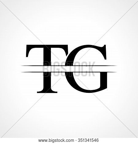Initial Letter TG Logo Design Vector Template. Linked Typography TG Letter Logo Design