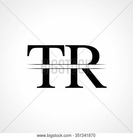 Initial Letter TR Logo Design Vector Template. Linked Typography TR Letter Logo Design