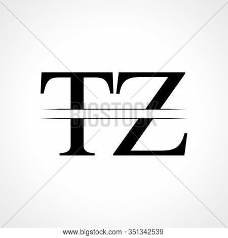 Initial Letter TZ Logo Design Vector Template. Linked Typography TZ Letter Logo Design