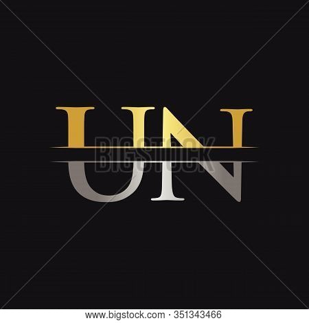 Initial Letter U N Logo Design Vector Template. U N Letter Logo Design