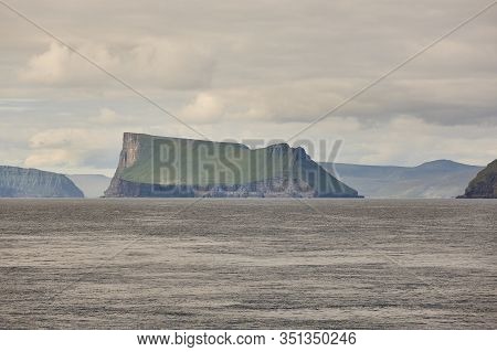 Stora Dimun Dramatic Island In Faroe Archipelago. North Atlantic Ocean