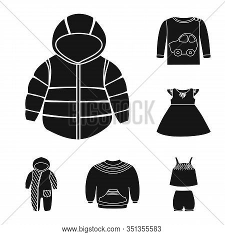 Vector Illustration Of Little And Cotton Icon. Collection Of Little And Kid Vector Icon For Stock.