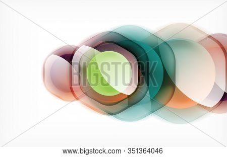 Abstract background - glass shiny transprent hexagon shapes overlapping eath other. Illustration For Wallpaper, Banner, Background, Card, Book Illustration, landing page