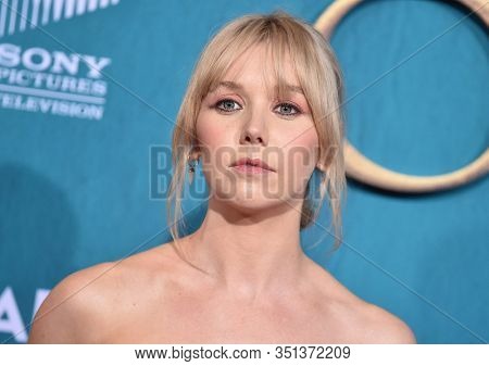 LOS ANGELES - FEB 13:  Lauren Lyle arrives for the âOutlanderâ Season 5 Premiere on February 13, 2020 in Hollywood, CA
