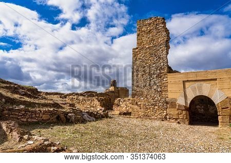Alcazaba De Reina, Moorish Fortress Over Village Of Reina, Badajoz, Spain