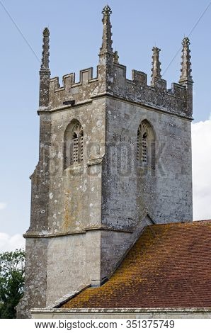 Tower Of The Church Of Saint Giles In The Village Of Imber On Salisbury Plain, Wiltshire.