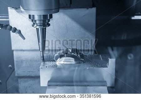 The Cnc Milling Machine Rough Cutting  The Injection Mold Parts By  Solid Radius  Endmill Tools. The