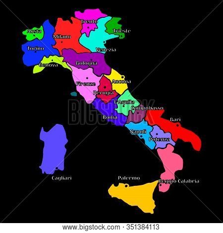 Map Italy Bright Image & Photo (Free Trial) | Bigstock