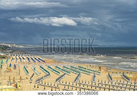 Termoli, Campobasso, Molise, Italy, And Its Beach At Summer