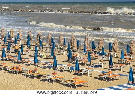 Termoli, Campobasso, Molise, Italy, And Its Beach At Summer