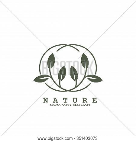Cross Circle Line Oo Letter Nature Floral Logo. Abstract Vector Logo Design Concept Naturally Floral
