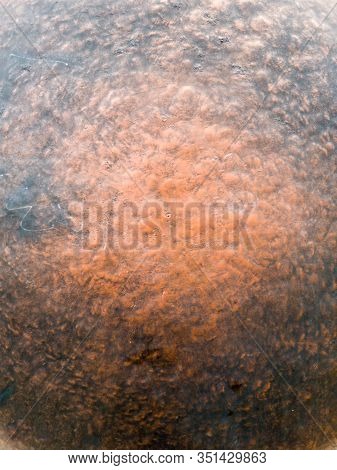 Maro Texture Of Old Rusty And Scratched Brass Or Bronze Metal Plate