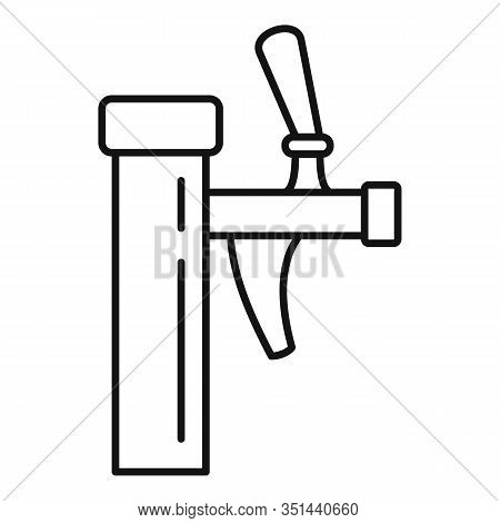 Kvass Faucet Icon. Outline Kvass Faucet Vector Icon For Web Design Isolated On White Background
