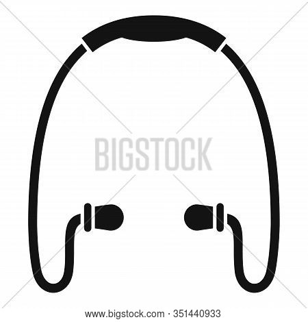 Sport Wireless Earbuds Icon. Simple Illustration Of Sport Wireless Earbuds Vector Icon For Web Desig