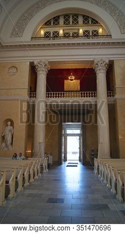 Copenhagen, Denmark - Jul 06th, 2015: Inside Of Christiansborg Palace Chapel At Christiansborg Palac