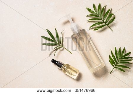 Hyaluronic Acid And Hyaluronic Gel For Face And Body. Moisturizing Repairing Cosmetics. Flat Lay Ima