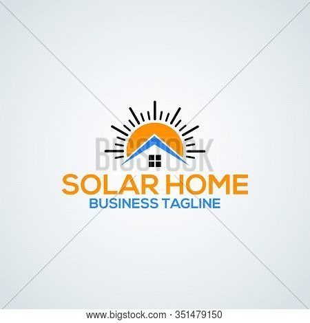 Solar Home Energy Logo Template.