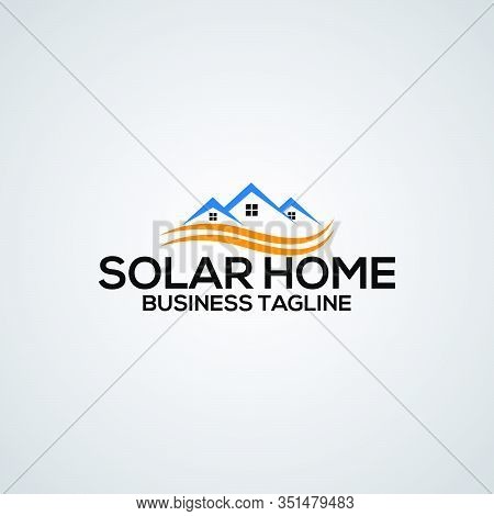 Solar Home Energy Logo Template.