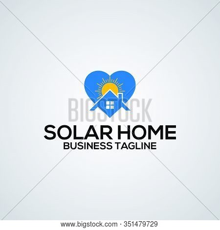 Solar Home Energy Logo Template.