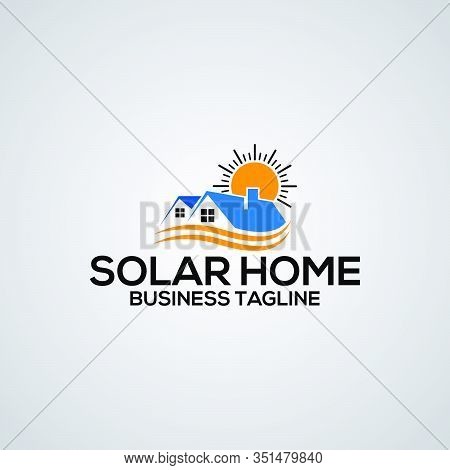 Solar Home Energy Logo Template.