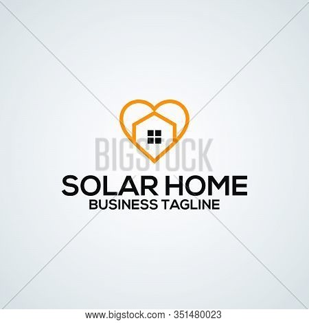 Solar Home Energy Logo Template.