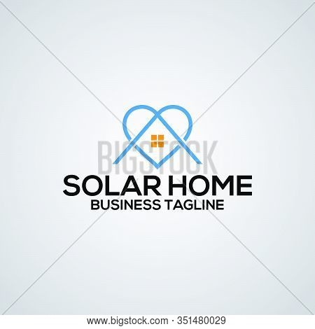Solar Home Energy Logo Template.