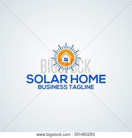 Solar Home Energy Logo Template.