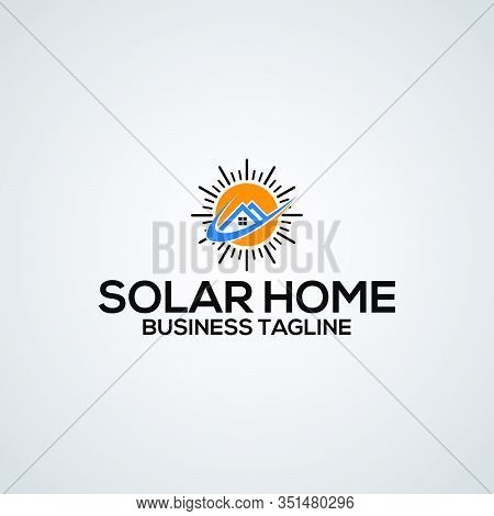 Solar Home Energy Logo Template.