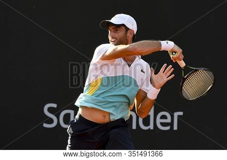 Rio De Janeiro, Rj, Brazil - February 17, 2020: Pablo Andujar (esp) Vs Fernando Verdasco (esp)  Duri
