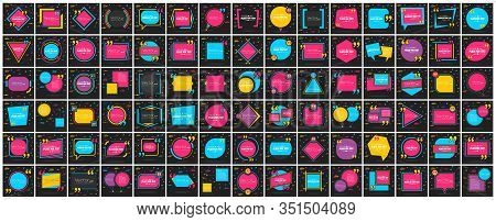 Creative Vector Illustration Of Quote Speech, Banner Bubble, Background. Art Design Speech Box Banne
