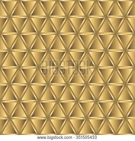 Golden Triangles Seamless Pattern. Background Eps8 Vector Illustration