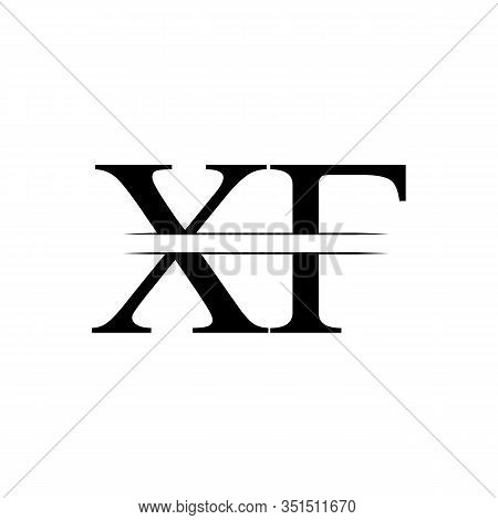 Creative Letter XF Logo Vector With Gold and Silver Colors. Abstract Linked Letter XF Logo Design