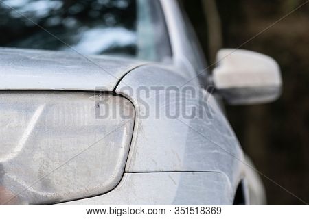 Frontligt of a car close up